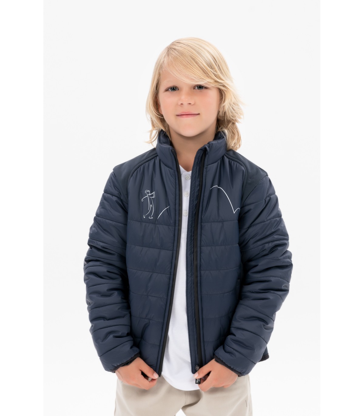 Veste matelassée Golf Garçons Bleu – Chaleur, confort et style sur le green