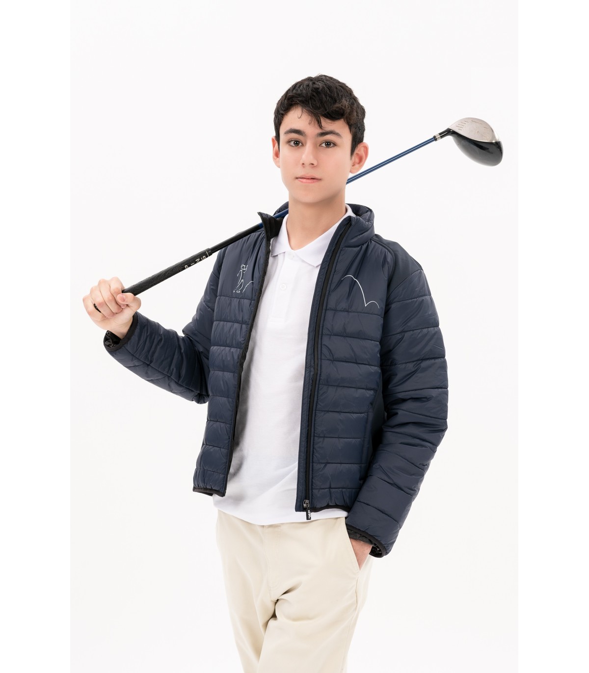 Veste matelassée Golf Garçons Bleu – Chaleur, confort et style sur le green